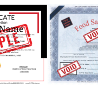 Responsible Vendor & Food Handler Certificate and Wallet Card Reprint